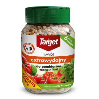 Ilgstošs un īpaši efektīvs tomātu, gurķu un garšaugu mēslojums - Target® - 500 g - 
