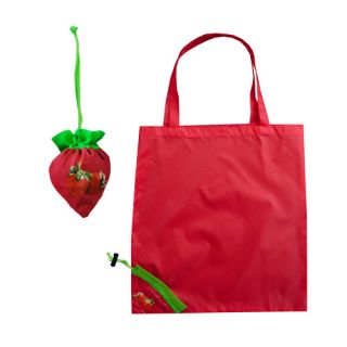 可折叠购物袋-43 x 42厘米-草莓图案 - 