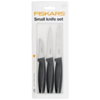 Комплект черен нож - 3 бр. - Функционална форма - FISKARS - 
