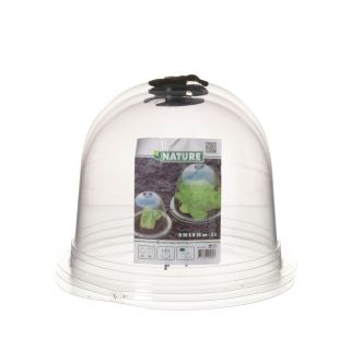 Mini serre - globe - protège les plantes du gel soudain - 26 x 20 cm - 3 pièces - 