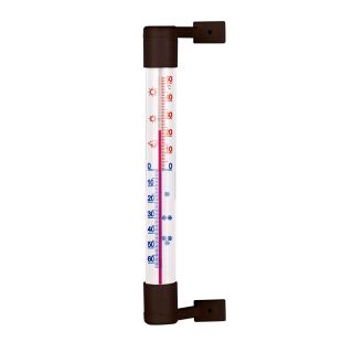 Thermomètre d'extérieur marron 19 cm - 