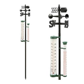 Bahçe meteoroloji istasyonu - termometre, anemometre, yağmur ölçer - 