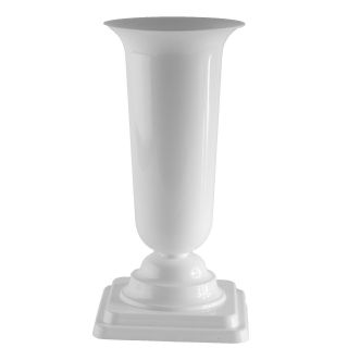 Высокая стройная ваза 'Дама' - белая - 