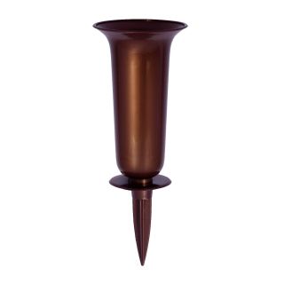 "Dama" cemetery vase on a stake - copper