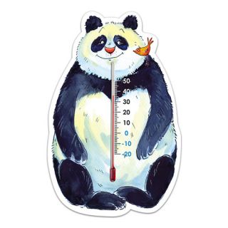 Termometro autoadesivo per interni per asili nido - con grafica panda - 