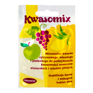 Kwasomix - rūgštingumo reguliatorius - stabilizuoja spalvą ir praturtina vyno puokštę - 15 g - 