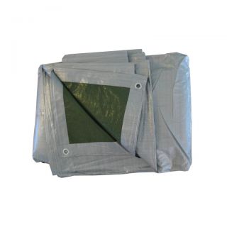 Tarpaulin, tarp cover 4 x 8 m - silver-green