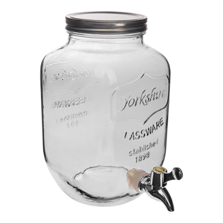 "Lemonadeland - Lemoniadolandia" jar with a tap and metal lid - 4 litre