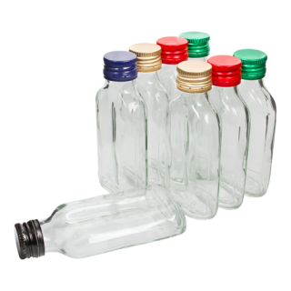 مجموعه بطری های لیوان "فلاسک لگن" با کپسول های از قبل - 100 میلی لیتر - 8 قطعه - 