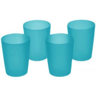 Conjunto de quatro xícaras azuis de 0,25 litros - 