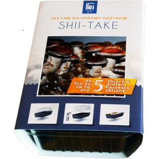 Shiitake - komplet s mini staklenikom za kućnu kultivaciju - 3 l - Lentinula edodes