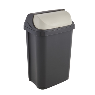 25-litre graphite Rasmus dustbin with a tilting lid