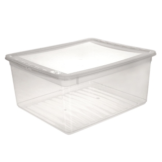 Transparante Bea-container van 18 liter met een deksel - 