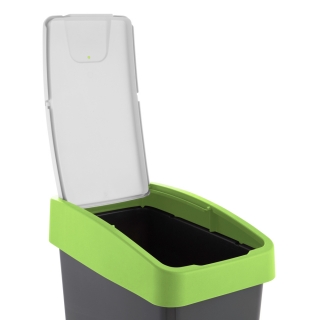 25-litre green Magne dustbin with a press-to-open lid