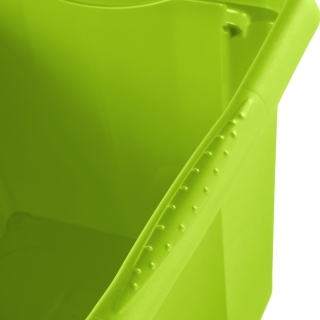 Boîte modulaire empilable verte "Emil et Emilia" de 15 litres avec couvercle - 