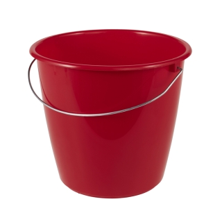 5升带金属手柄的红色水桶 - 