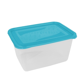 Conjunto de 2 recipientes para alimentos retangulares - Fredo "Fresh" - 2 litros - azul fresco - 