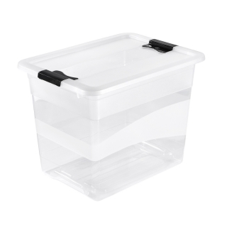Transparente 24-Liter-Cornelia-Box mit Deckel - 