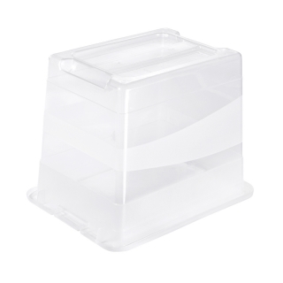 Transparente 24-Liter-Cornelia-Box mit Deckel - 