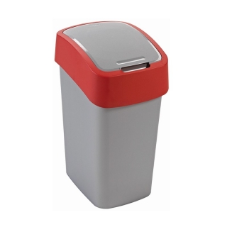 10 litru sarkanā Flip Bin atkritumu šķirošanas tvertne - 