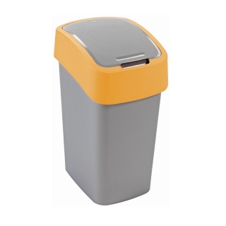 Papelera de recogida de basura amarilla Flip Bin de 25 litros - 