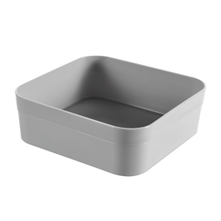 Organisateur / séparateur de tiroir carré - Infinity - 1 litre - gris clair - 