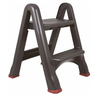 Ghế đẩu có thể gập lại - thang nhỏ - màu xám than chì - 