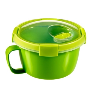 0.9-litre round food box - Smart To Go Noodles - green