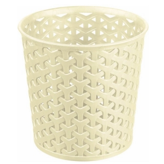 Creamy-white 0.7-litre round My Style basket