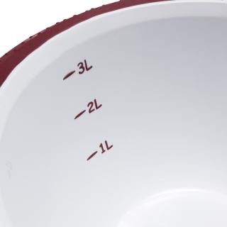 Mixing bowl with non-slip bottom - Carlotta - 3.5 litres - red