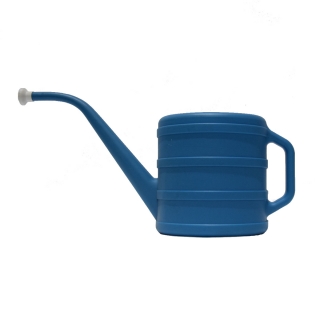 2リットルのシンプルな青い花の水まき缶 - 