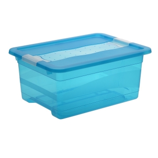Kotak Cornelia 12 liter biru segar dengan penutup - 