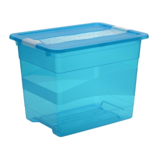 एक ढक्कन के साथ ताजा नीला 24-लीटर कॉर्नेलिया बॉक्स - 