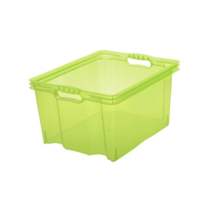 Spremnik za odlaganje u više kutija - veličina XL - prozirno zelena - 
