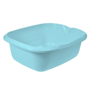 Fyrkantig skål med pip - 38 x 32 cm - vattenblå - 