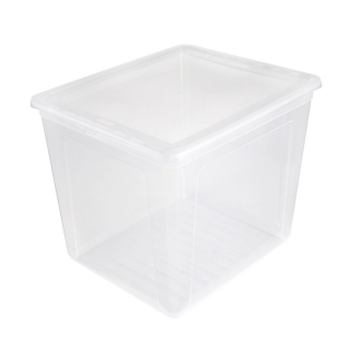 Storage container with a lid - Bea - 30 litre - transparent