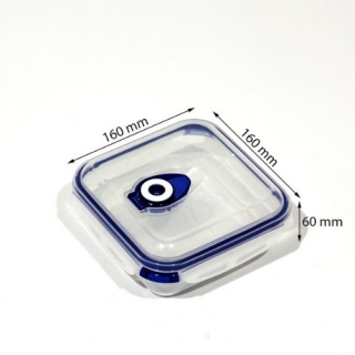 Boîte à aliments, récipient de conservation des aliments - All 4 Fresh - 0,7 litre - bleu transparent - 