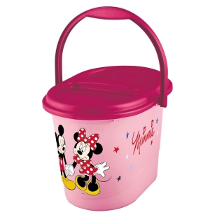 Pink "Mickey & Minnie" diaper bin