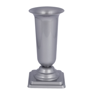 Большая высокая ваза "Дама" - серебро. - 