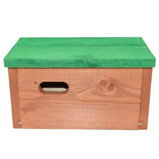 Swift nest box - brown with green roof