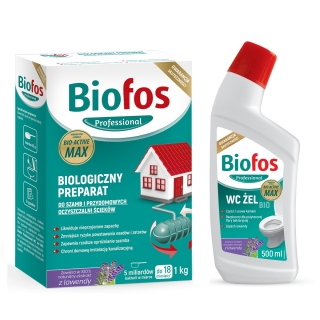 Cesspool dan kilang rawatan kumbahan rumah granul + gel BIO perapian - BioFos - 1 kg + 500 ml - 