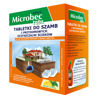 Bros - Microbec Ultra - выгребная яма, обработка выгребных ям - большая упаковка - 20 таблеток - 