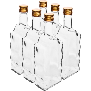 Fľaša "Klasztorna" (Abbey) s uzáverom - biela - 500 ml - 6 ks - 