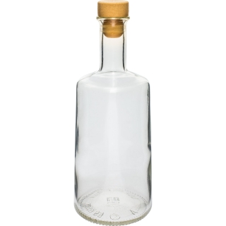 Korgiga Rosa pudel - valge - 250 ml - 