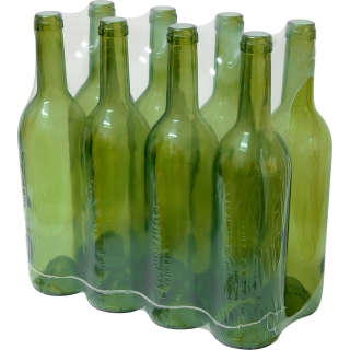 Olive green wine bottle - 750 ml - 8 pcs