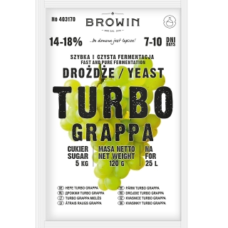 Levure de distillerie Turbo - Grappa - 23 g - 