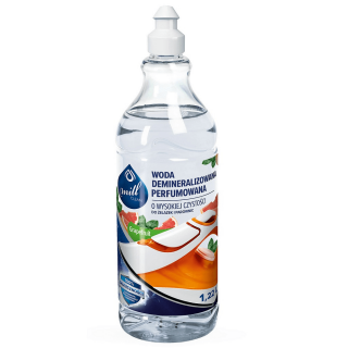 ECO agua desmineralizada 100% pura - con aroma a pomelo - ideal para planchas, vapores y trapeadores a vapor - Mill Clean - 1,22 l - 
