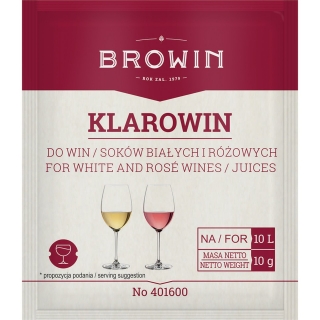 Klarowin - осветлитель вина, осветлитель для белых и розовых вин - 10 г - 