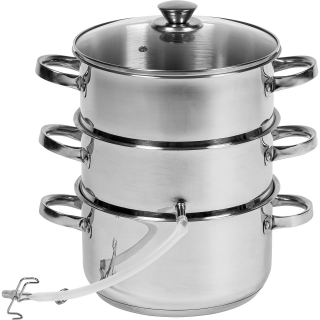 Stainless steel juice steamer - enables preparation of vegetable and fruit juices - for all cooker types including induction  - 5.2 litre