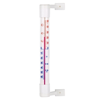 Witte buitenthermometer - 190 x 18 mm - 
